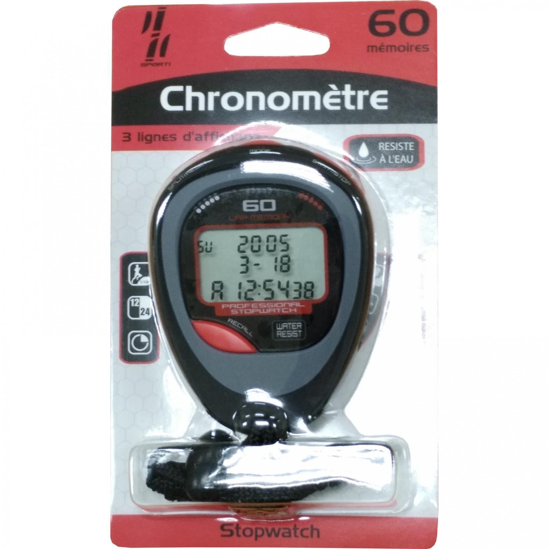 Stopwatch 60 geheugens Sporti France