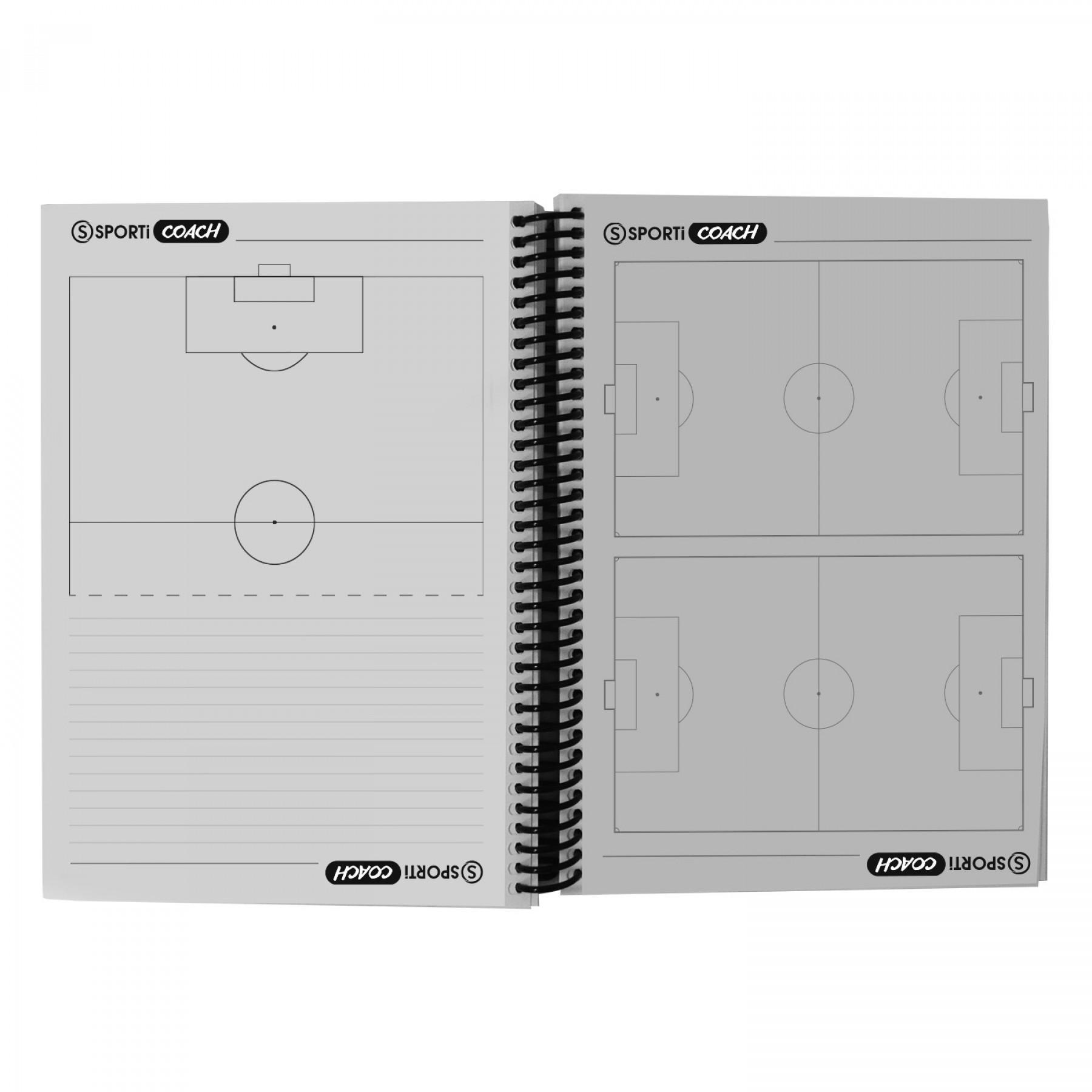 a5 spiraalgebonden notitieboek voor voetbaltrainers Sporti