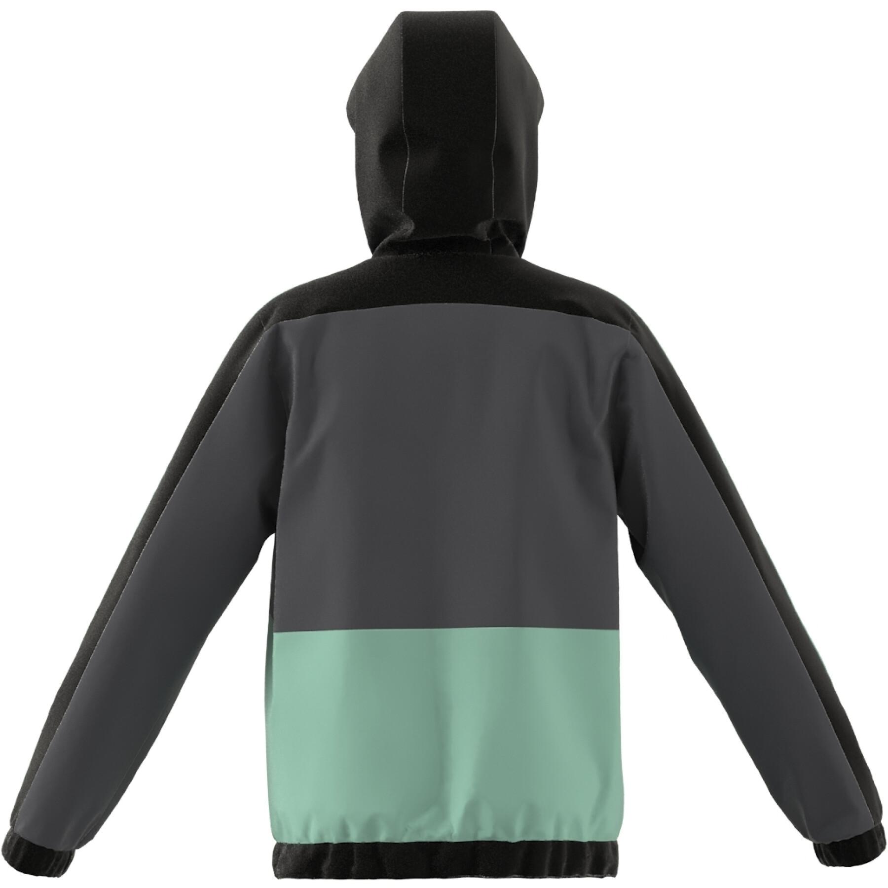 Waterdichte jas voor kinderen adidas Colorblock 3-Stripes