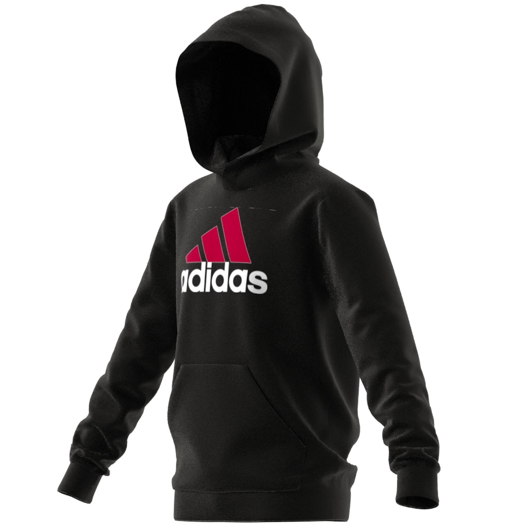 Hooded sweatshirt groot tweekleurig logo katoen kind adidas Essentials