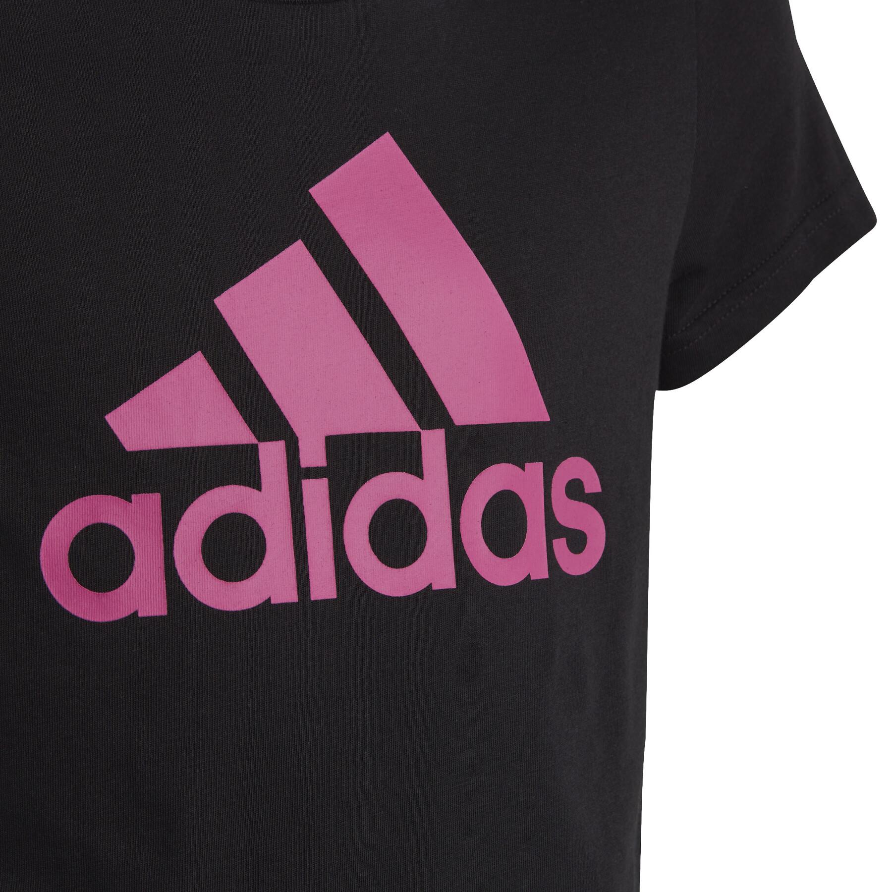 T-shirt katoen groot logo meisje adidas Essentials