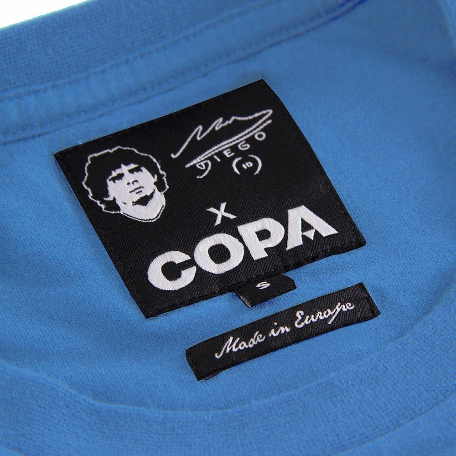 Geborduurd T-shirt Copa SSC Napoli Maradona