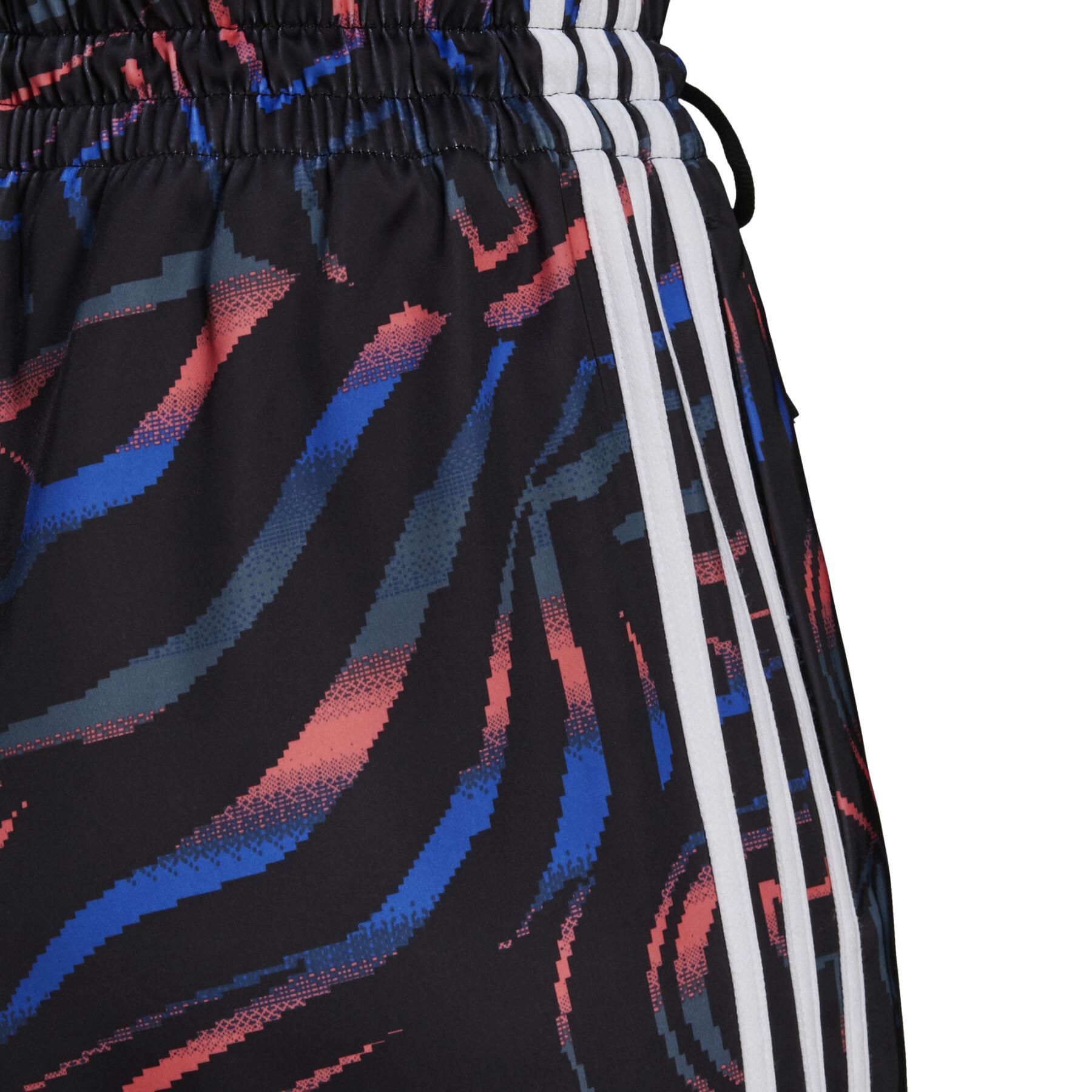 Damesbroek adidas Allover Print 3-Stripes Wide