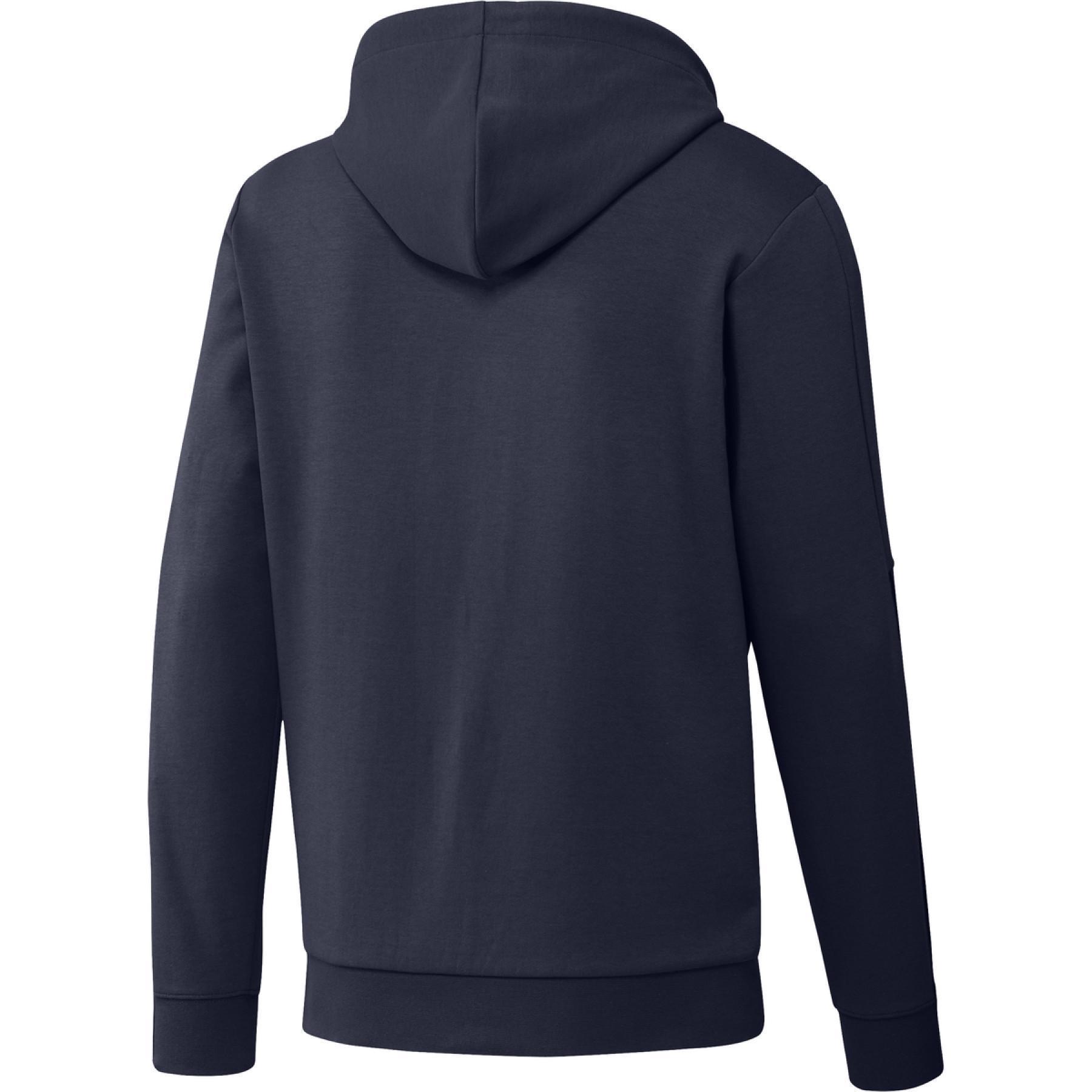 Hooded sweatshirt adidas Essentials Doubleknit Cut 3-Bandes Full-Zip