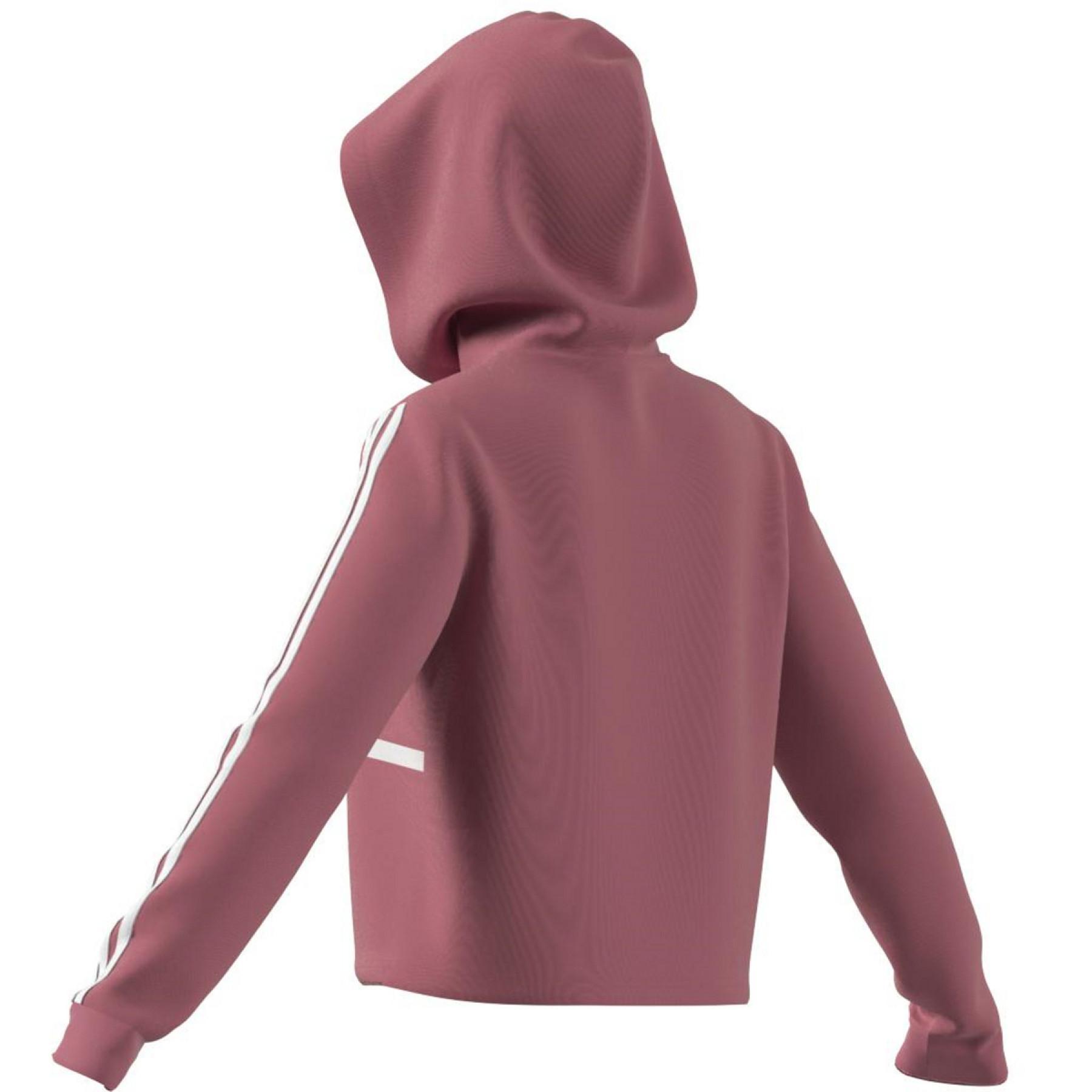 Kort sweatshirt met kap voor dames adidas Essentials Logo Colorblock Fleece