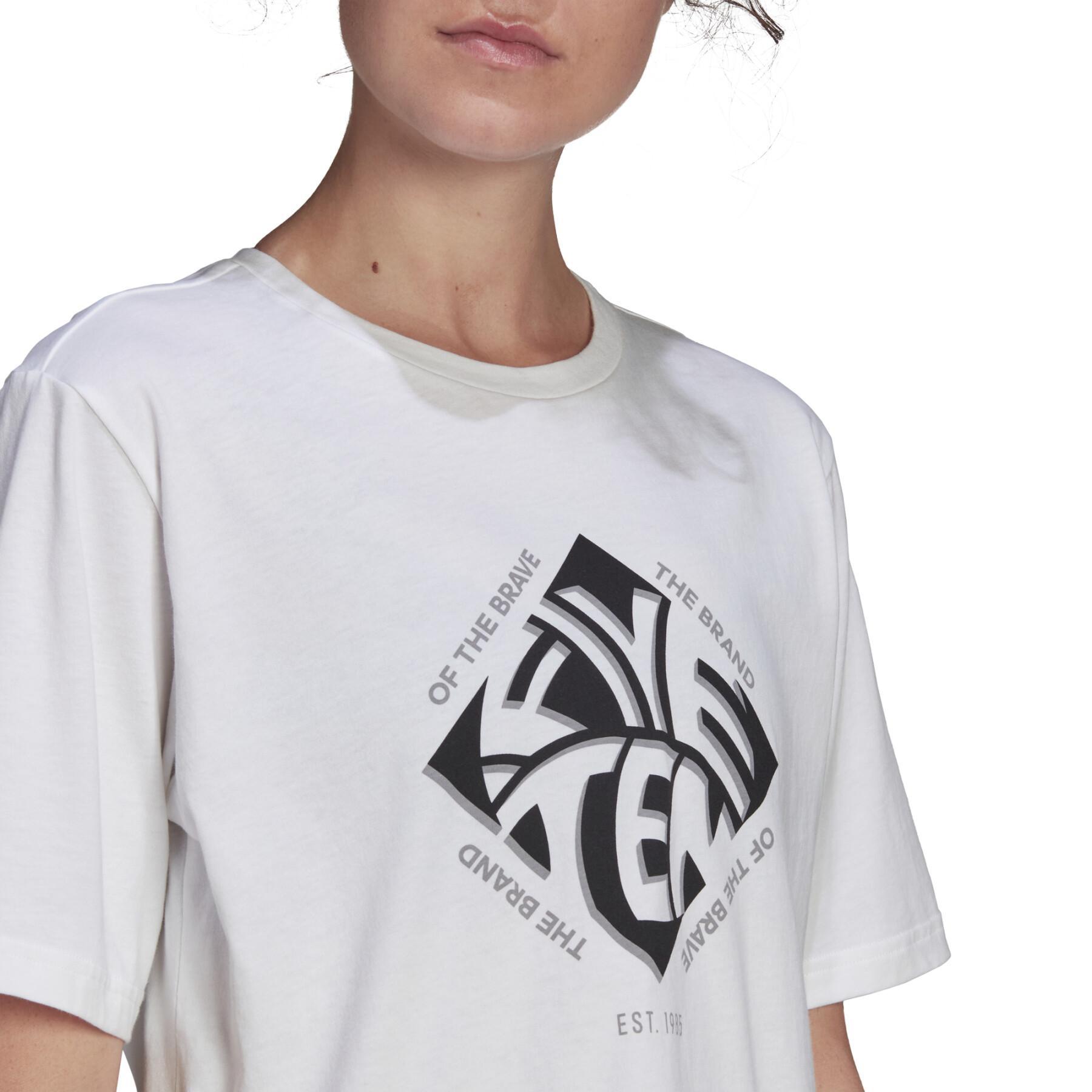 Dames-T-shirt Adidas Five Ten Cropped Graphic