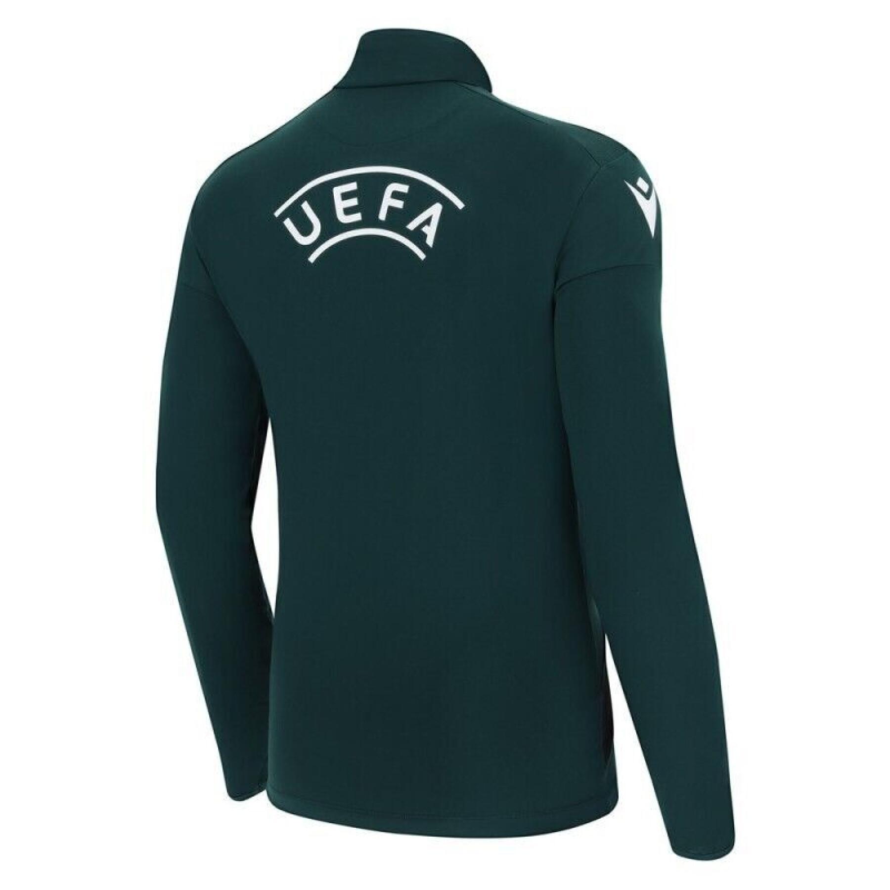 Sweatshirt voorwedstrijd scheidsrechter Macron UEFA 2022