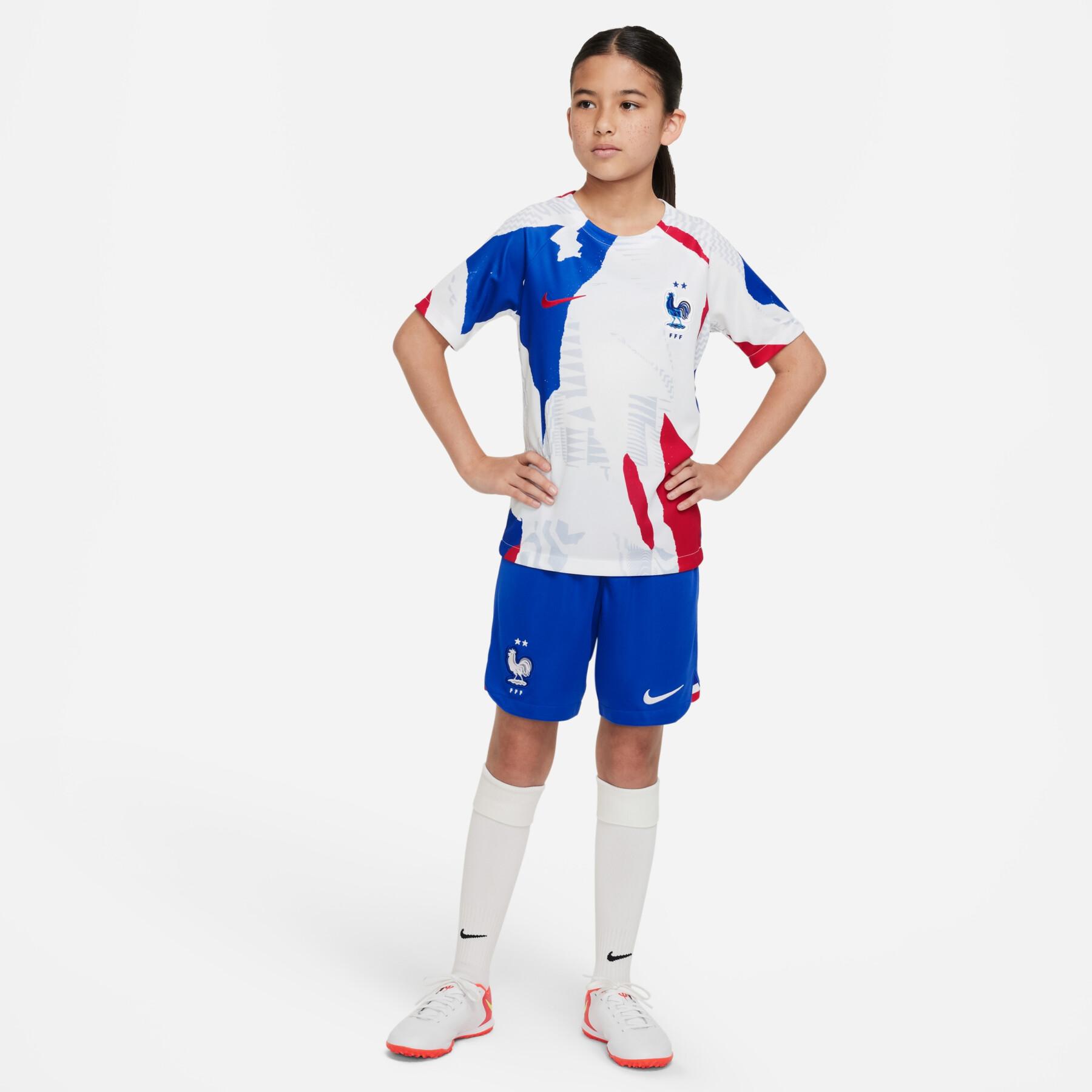 2022 Wereldkampioenschap voorwedstrijdshirt voor kinderen France