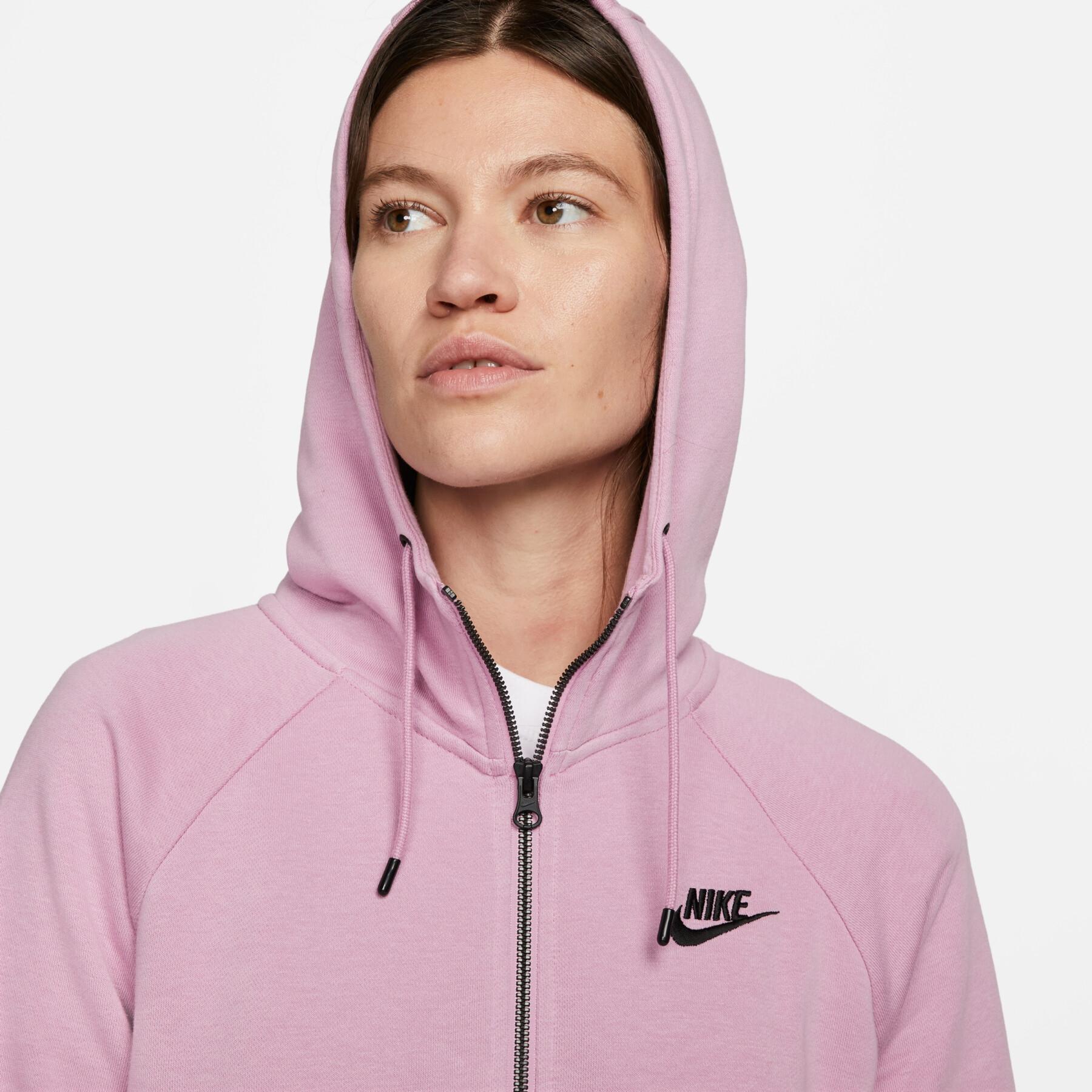 Dames fleece sweater met capuchon en rits Nike Sportswear Essential
