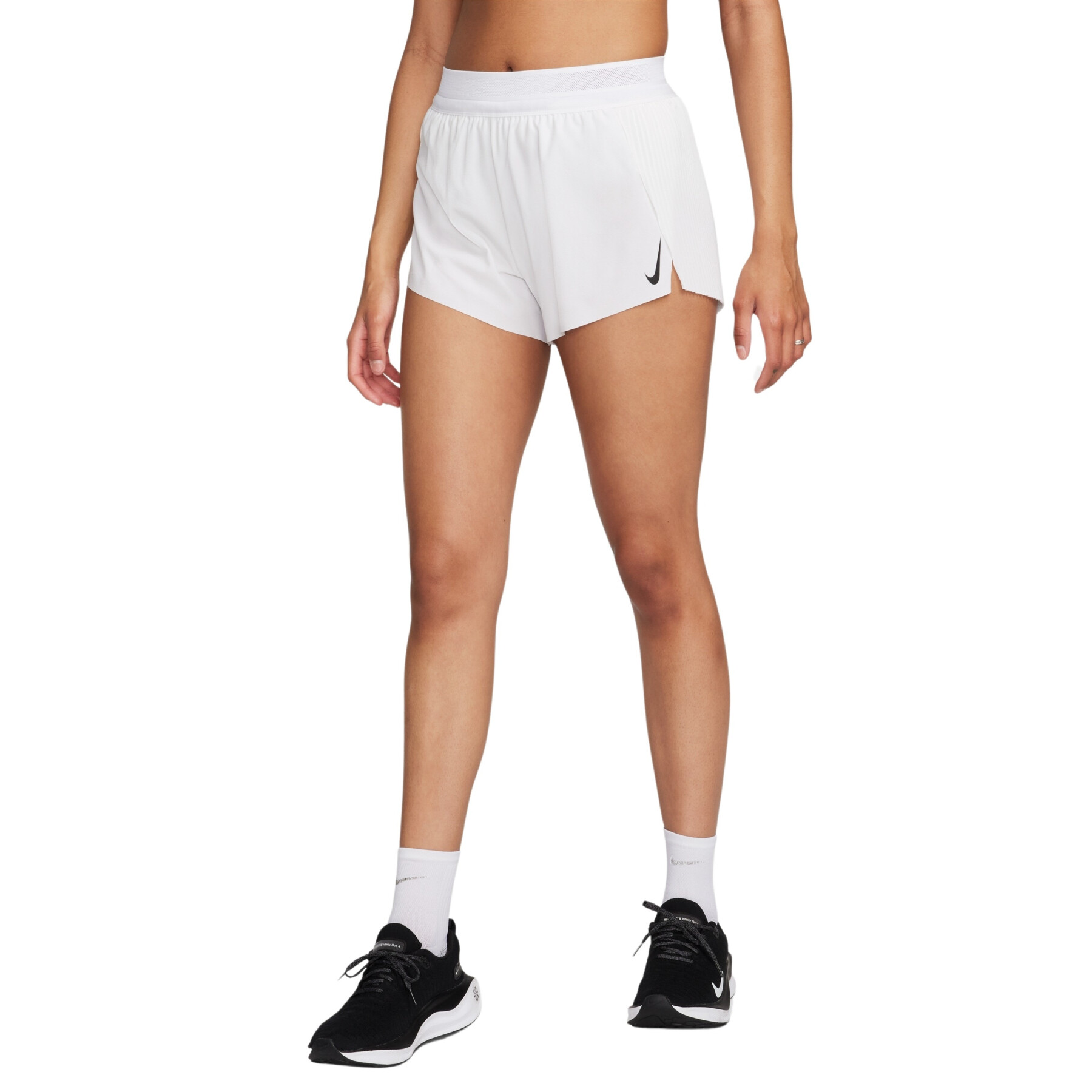 Halfhoge damesshort met geïntegreerde ondershort Nike AeroSwift Dri-FIT AD 8 cm