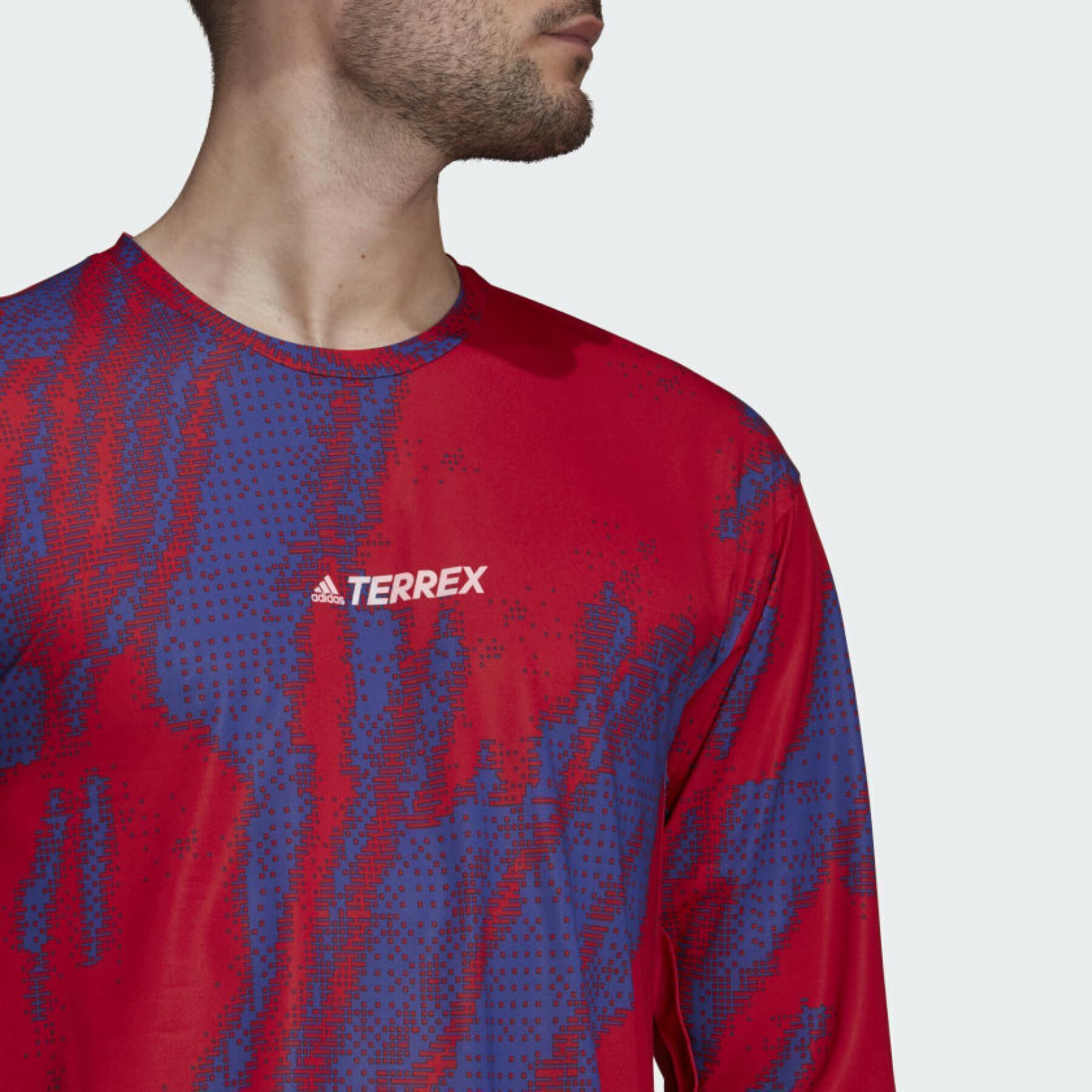 T-shirt met lange mouwen adidas Terrex Primeblue Trail Graphic