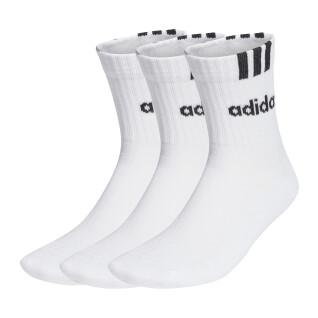 Lineaire halve sokken adidas 3-Stripes (x3)