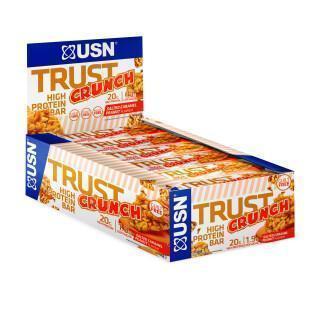 Set van 12 trust crunch repen USN Caramel salé et cacahuète 60g