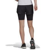 Dames shorts adidas Run Fast Two-in-One