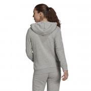 Dames sweater met capuchon en ritssluiting adidas Essentials French Terry 3-Bandes