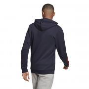Hooded sweatshirt adidas Essentials Doubleknit Cut 3-Bandes Full-Zip